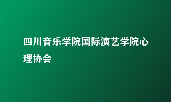 四川音乐学院国际演艺学院心理协会