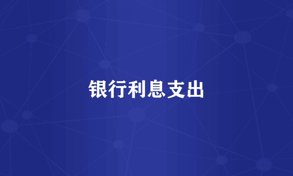 银行利息支出