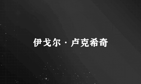 伊戈尔·卢克希奇