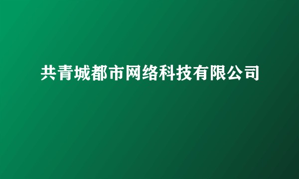 共青城都市网络科技有限公司
