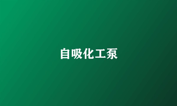 自吸化工泵