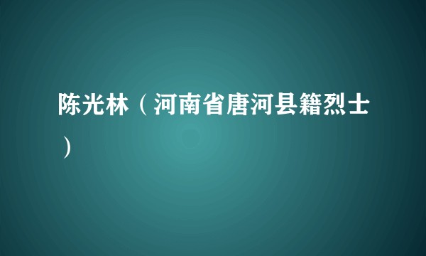 陈光林（河南省唐河县籍烈士）