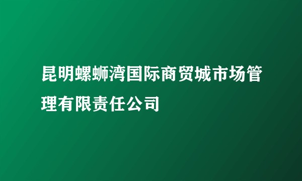昆明螺蛳湾国际商贸城市场管理有限责任公司
