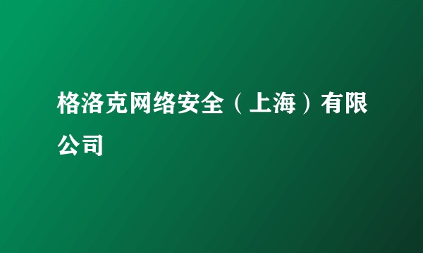 格洛克网络安全（上海）有限公司