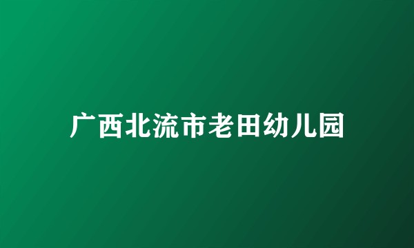 广西北流市老田幼儿园