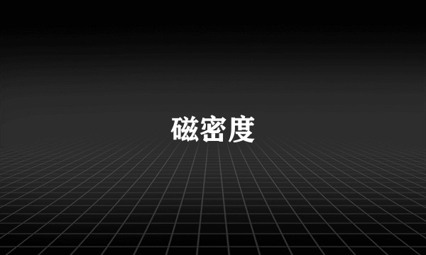 磁密度