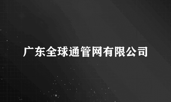 广东全球通管网有限公司