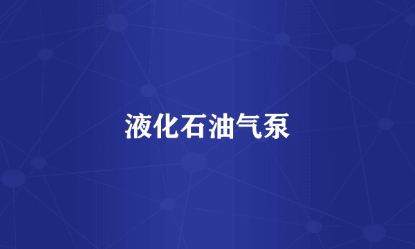 液化石油气泵