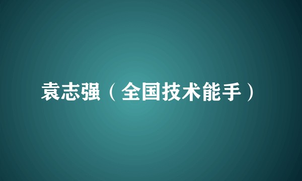袁志强（全国技术能手）