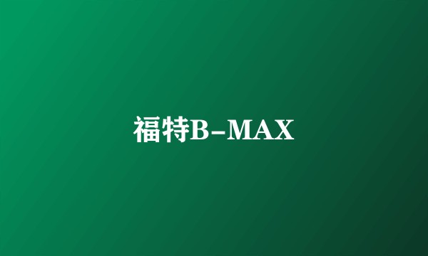 福特B-MAX