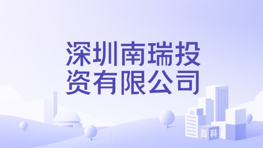 深圳南瑞投资有限公司