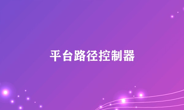 平台路径控制器