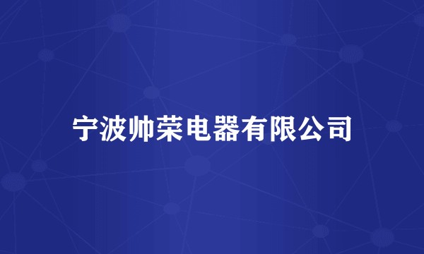 宁波帅荣电器有限公司
