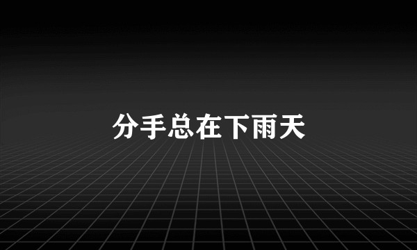 分手总在下雨天
