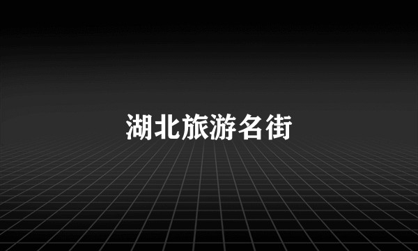 湖北旅游名街