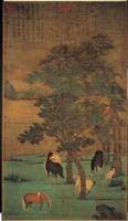元赵雍骏马图