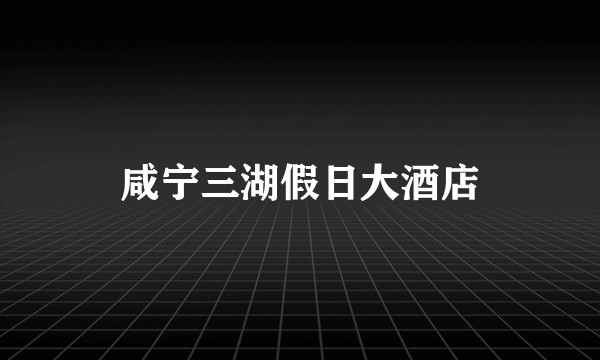 咸宁三湖假日大酒店