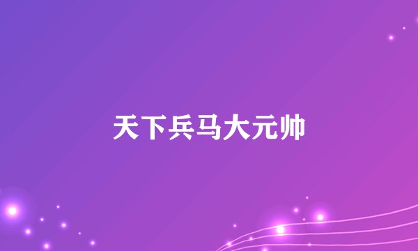 天下兵马大元帅