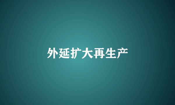 外延扩大再生产