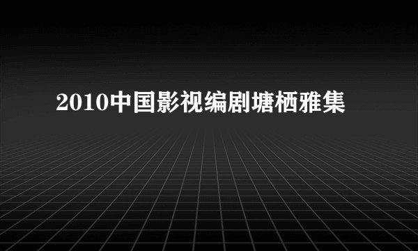 2010中国影视编剧塘栖雅集