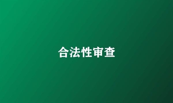 合法性审查
