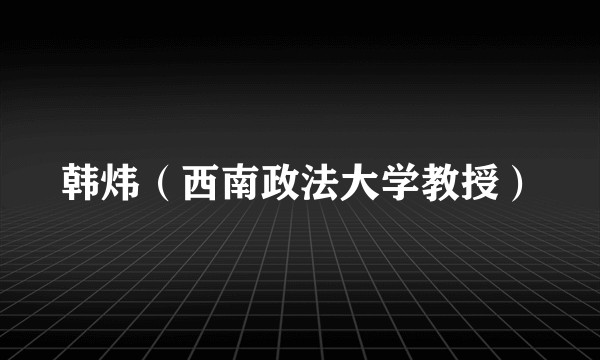 韩炜（西南政法大学教授）