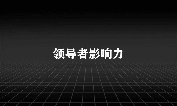 领导者影响力