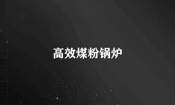 高效煤粉锅炉