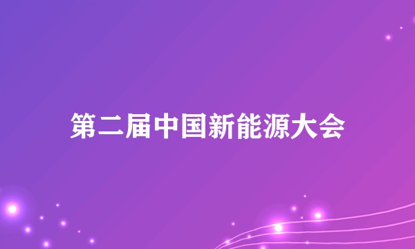 第二届中国新能源大会