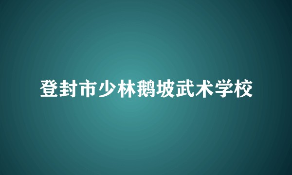 登封市少林鹅坡武术学校