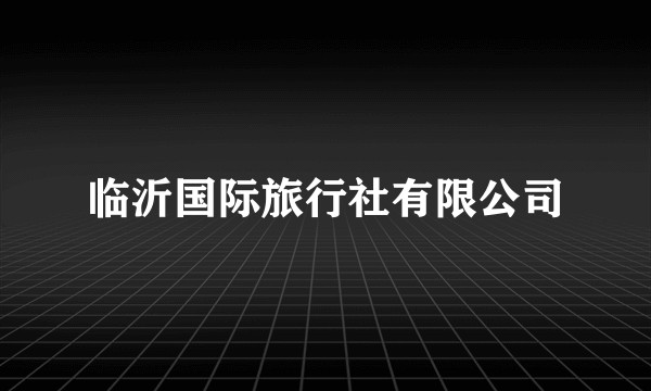 临沂国际旅行社有限公司