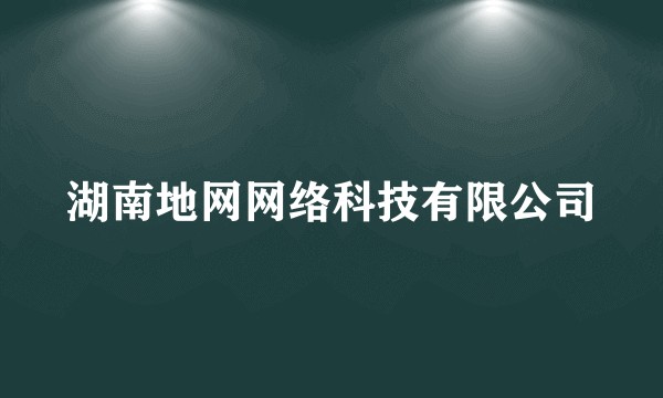 湖南地网网络科技有限公司