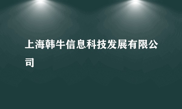上海韩牛信息科技发展有限公司