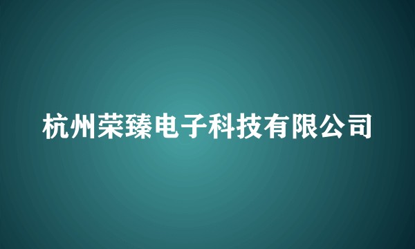 杭州荣臻电子科技有限公司