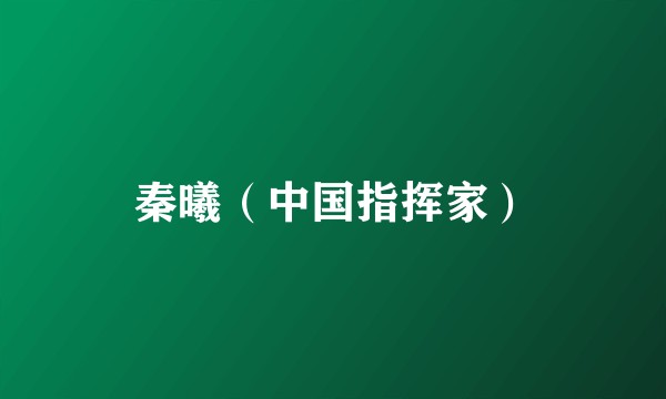 秦曦（中国指挥家）