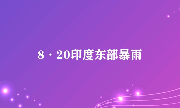 8·20印度东部暴雨