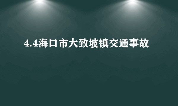 4.4海口市大致坡镇交通事故
