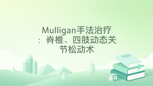 Mulligan手法治疗：脊椎、四肢动态关节松动术