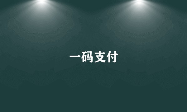 一码支付