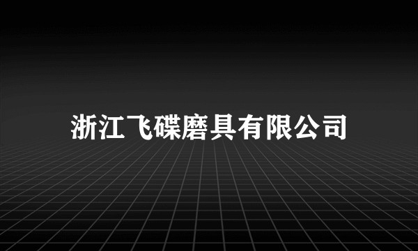 浙江飞碟磨具有限公司