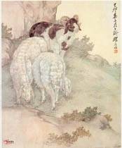 刘奎龄三羊开泰图