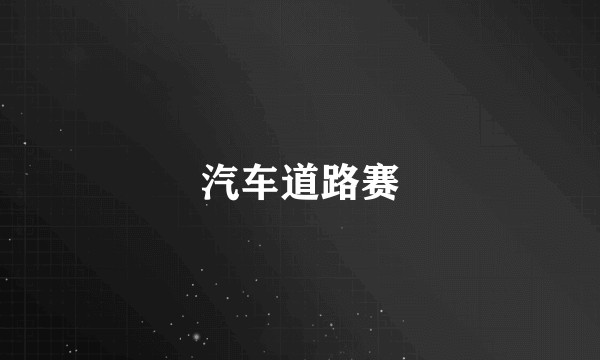 汽车道路赛