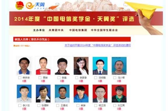 中国电信奖学金