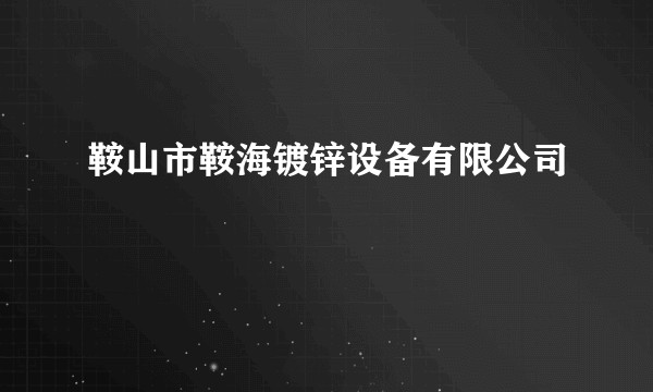 鞍山市鞍海镀锌设备有限公司
