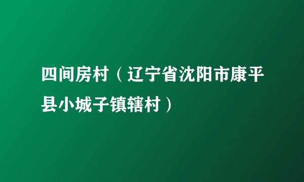 四间房村（辽宁省沈阳市康平县小城子镇辖村）