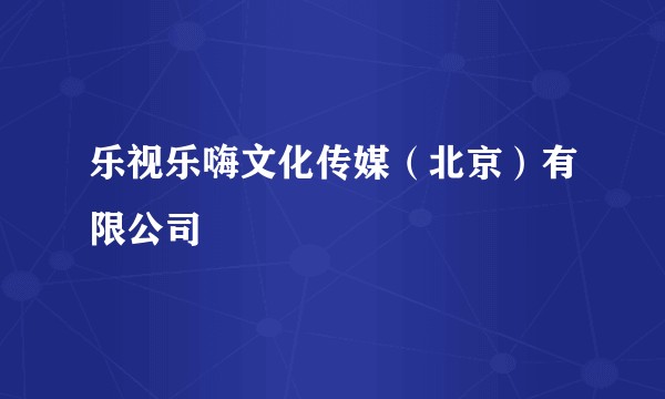 乐视乐嗨文化传媒（北京）有限公司