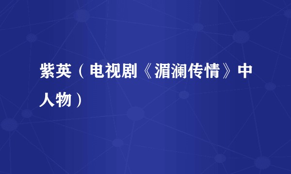 紫英（电视剧《湄澜传情》中人物）