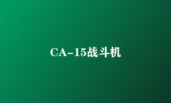 CA-15战斗机