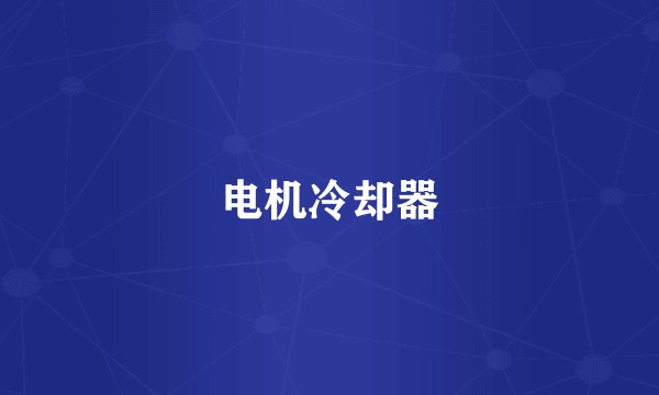 电机冷却器