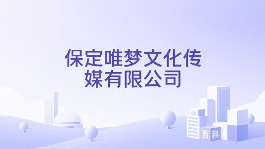 保定唯梦文化传媒有限公司